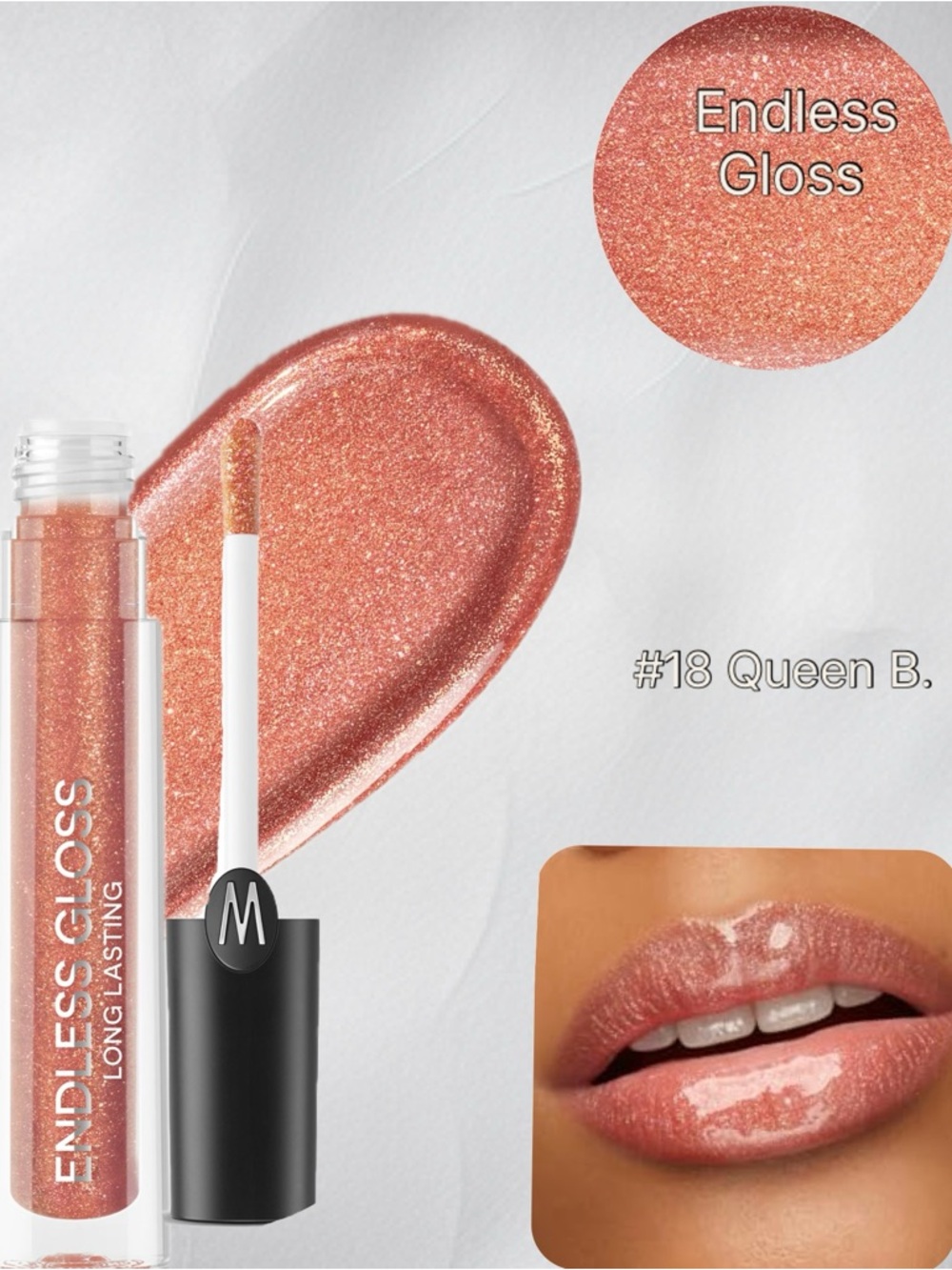 Wycon Cosmetics Endless Gloss Lip Gloss #18 Queen. B. NWT